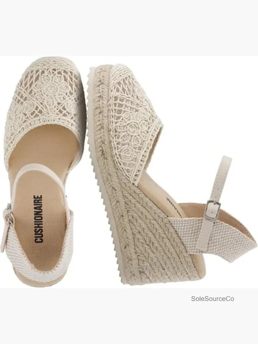 Platform Espadrilles Wedge Sandals Ankle Strap Cushioned Footbed Woven